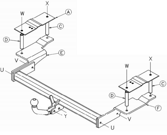 Attelage pour Volkswagen Transporteur type T4