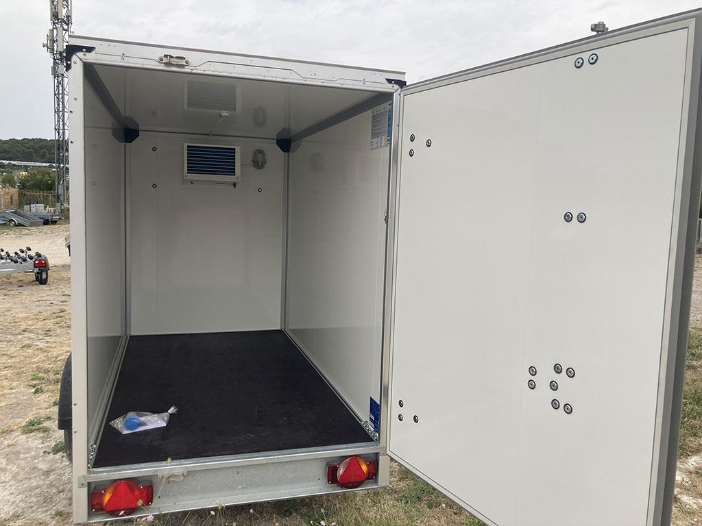 Remorque frigorifique 2500 L x 1330 l x 1700 H